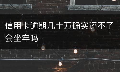 信用卡逾期几十万确实还不了会坐牢吗