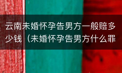 云南未婚怀孕告男方一般赔多少钱（未婚怀孕告男方什么罪）