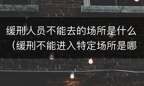 缓刑人员不能去的场所是什么（缓刑不能进入特定场所是哪里）