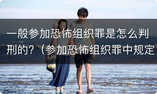 一般参加恐怖组织罪是怎么判刑的?（参加恐怖组织罪中规定）