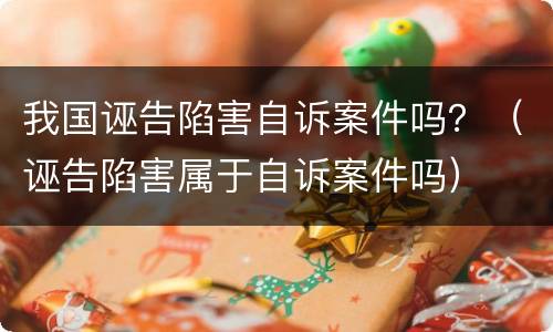 我国诬告陷害自诉案件吗？（诬告陷害属于自诉案件吗）