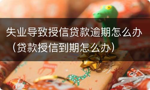 失业导致授信贷款逾期怎么办（贷款授信到期怎么办）