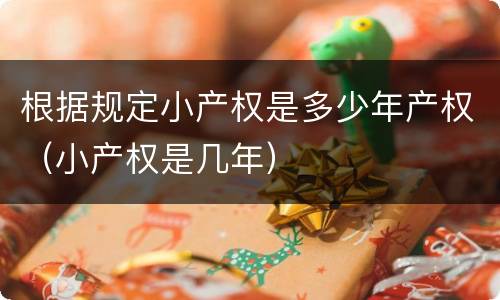 根据规定小产权是多少年产权（小产权是几年）