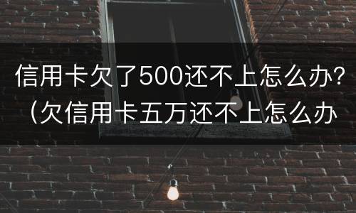 信用卡欠了500还不上怎么办？（欠信用卡五万还不上怎么办）