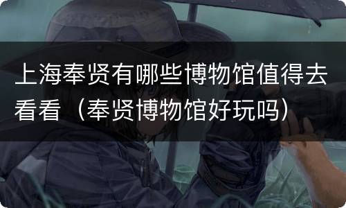 上海奉贤有哪些博物馆值得去看看（奉贤博物馆好玩吗）