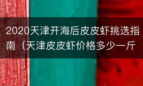2020天津开海后皮皮虾挑选指南（天津皮皮虾价格多少一斤2020）