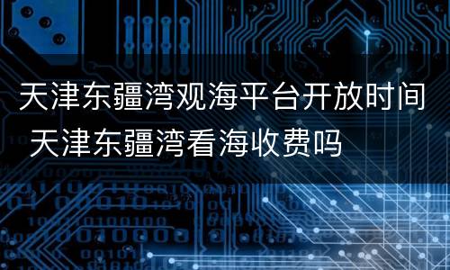 天津东疆湾观海平台开放时间 天津东疆湾看海收费吗