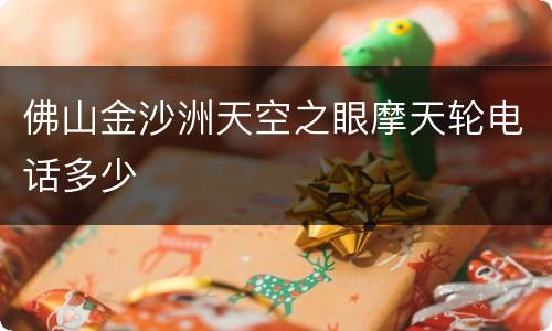 佛山金沙洲天空之眼摩天轮电话多少