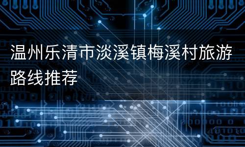 温州乐清市淡溪镇梅溪村旅游路线推荐