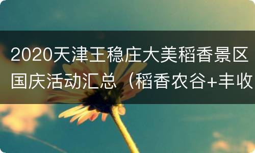 2020天津王稳庄大美稻香景区国庆活动汇总（稻香农谷+丰收塔）