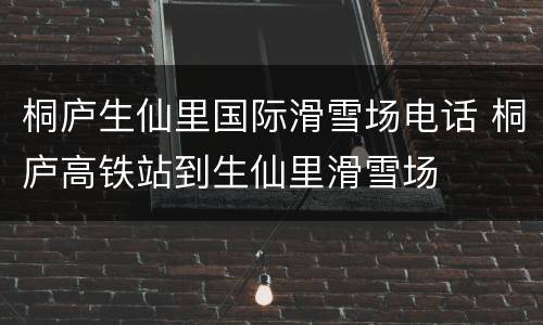 桐庐生仙里国际滑雪场电话 桐庐高铁站到生仙里滑雪场