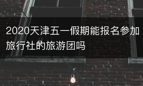 2020天津五一假期能报名参加旅行社的旅游团吗