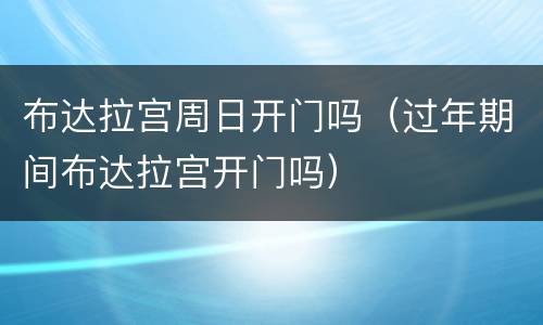 布达拉宫周日开门吗（过年期间布达拉宫开门吗）