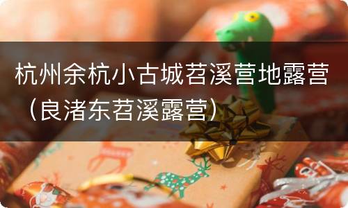 杭州余杭小古城苕溪营地露营（良渚东苕溪露营）