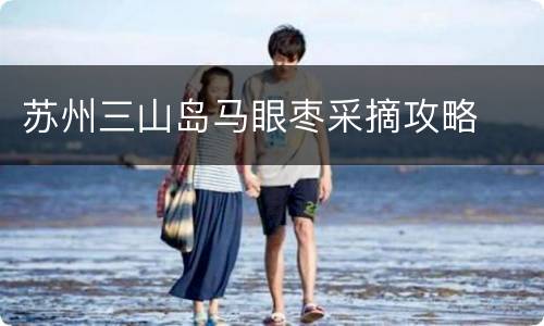 苏州三山岛马眼枣采摘攻略