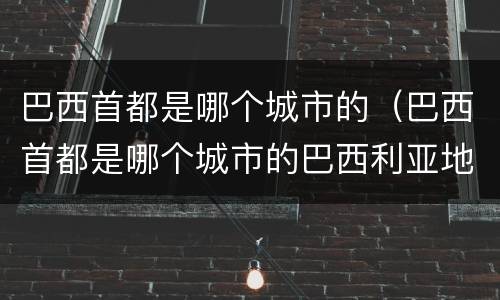 巴西首都是哪个城市的（巴西首都是哪个城市的巴西利亚地图位置）