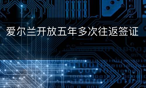 爱尔兰开放五年多次往返签证