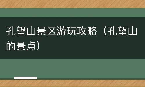 孔望山景区游玩攻略（孔望山的景点）