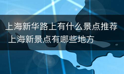 上海新华路上有什么景点推荐 上海新景点有哪些地方