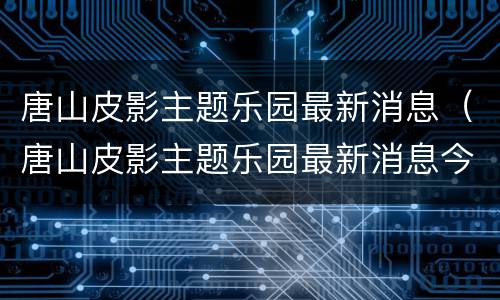 唐山皮影主题乐园最新消息（唐山皮影主题乐园最新消息今天）