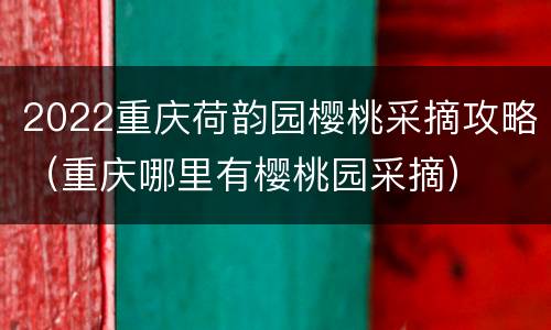 2022重庆荷韵园樱桃采摘攻略（重庆哪里有樱桃园采摘）