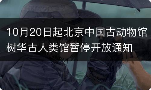 10月20日起北京中国古动物馆树华古人类馆暂停开放通知