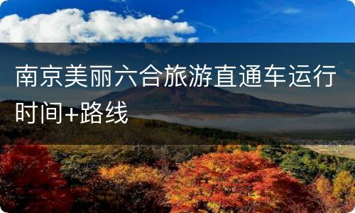 南京美丽六合旅游直通车运行时间+路线