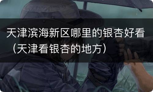 天津滨海新区哪里的银杏好看（天津看银杏的地方）