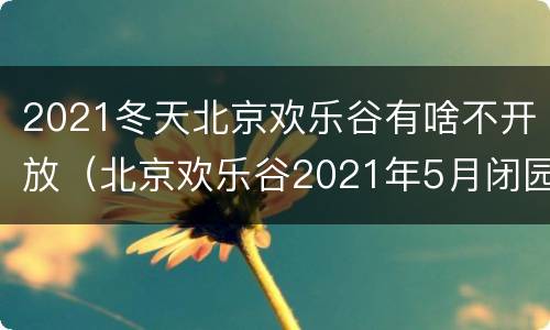 2021冬天北京欢乐谷有啥不开放（北京欢乐谷2021年5月闭园）