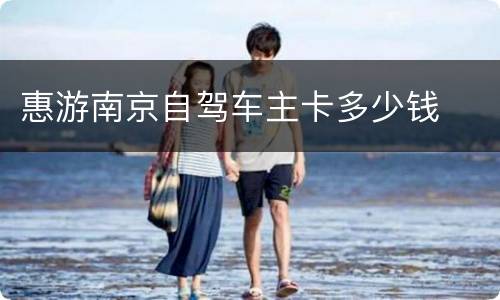惠游南京自驾车主卡多少钱