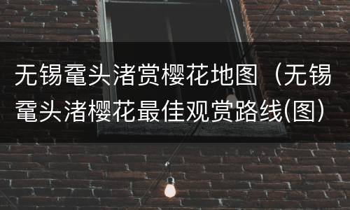 无锡鼋头渚赏樱花地图（无锡鼋头渚樱花最佳观赏路线(图）