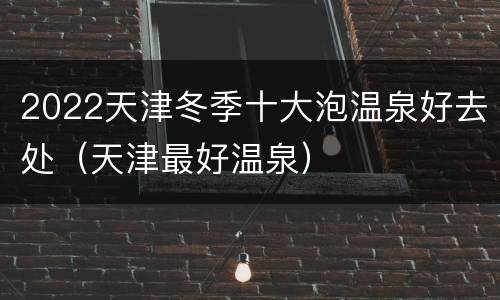 2022天津冬季十大泡温泉好去处（天津最好温泉）