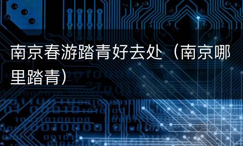 南京春游踏青好去处（南京哪里踏青）