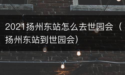 2021扬州东站怎么去世园会（扬州东站到世园会）