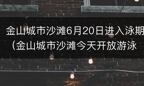 金山城市沙滩6月20日进入泳期（金山城市沙滩今天开放游泳时间）