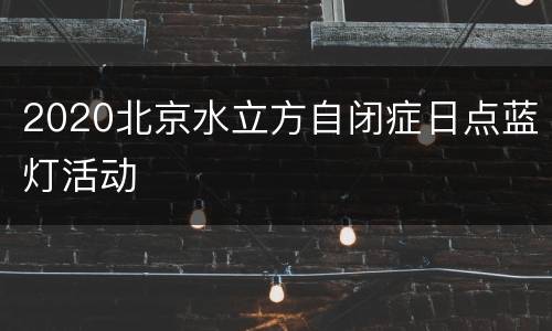 2020北京水立方自闭症日点蓝灯活动