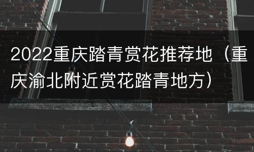 2022重庆踏青赏花推荐地（重庆渝北附近赏花踏青地方）