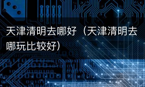 天津清明去哪好（天津清明去哪玩比较好）