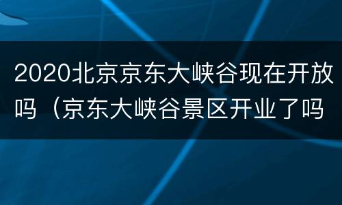 2020北京京东大峡谷现在开放吗（京东大峡谷景区开业了吗）
