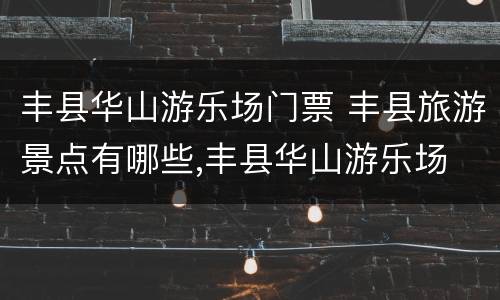 丰县华山游乐场门票 丰县旅游景点有哪些,丰县华山游乐场