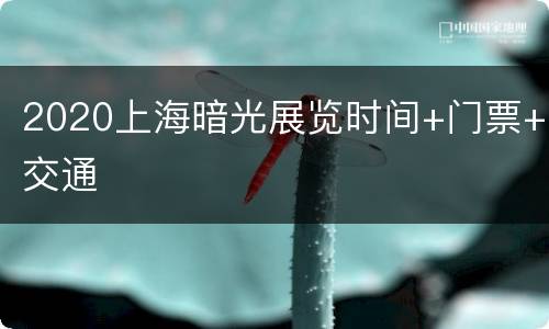 2020上海暗光展览时间+门票+交通