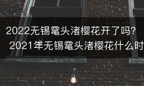 2022无锡鼋头渚樱花开了吗？ 2021年无锡鼋头渚樱花什么时候开