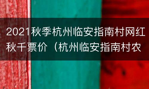 2021秋季杭州临安指南村网红秋千票价（杭州临安指南村农家乐）