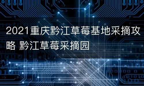 2021重庆黔江草莓基地采摘攻略 黔江草莓采摘园
