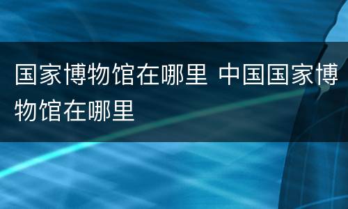 国家博物馆在哪里 中国国家博物馆在哪里