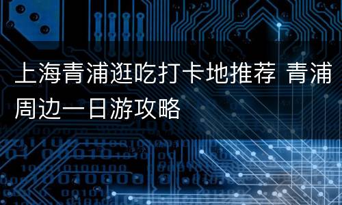 上海青浦逛吃打卡地推荐 青浦周边一日游攻略