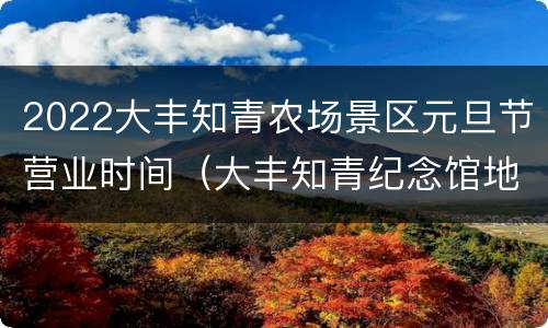2022大丰知青农场景区元旦节营业时间（大丰知青纪念馆地址）