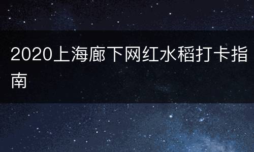 2020上海廊下网红水稻打卡指南