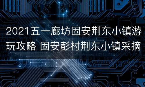 2021五一廊坊固安荆东小镇游玩攻略 固安彭村荆东小镇采摘园
