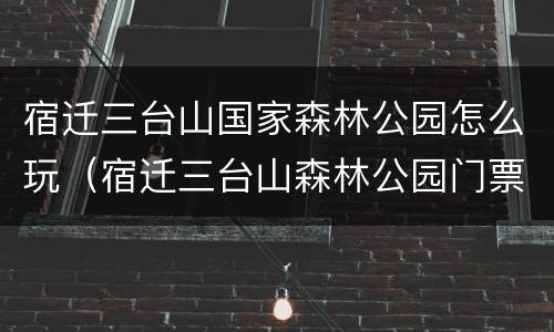 宿迁三台山国家森林公园怎么玩（宿迁三台山森林公园门票价格本地人）